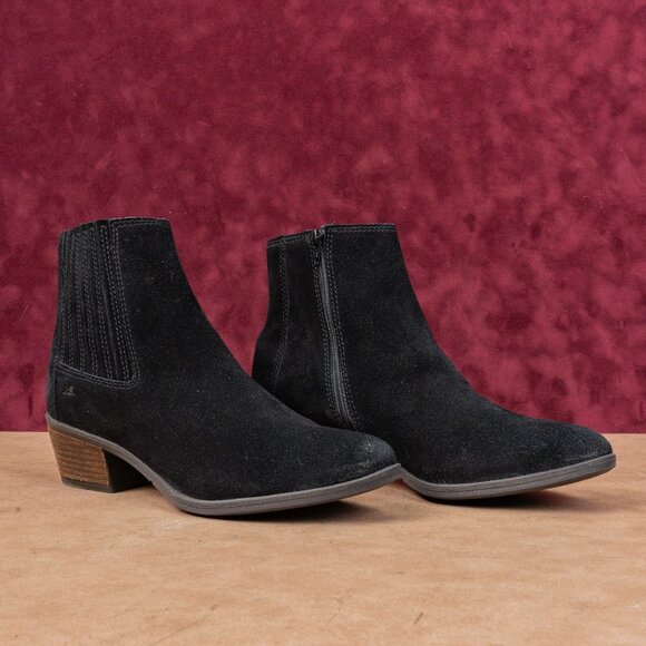 Josef Seibel Wmn Daphne Black Suede Western Chelsea Ankle Boots 10-10.5US EUR41 - Picture 1 of 8